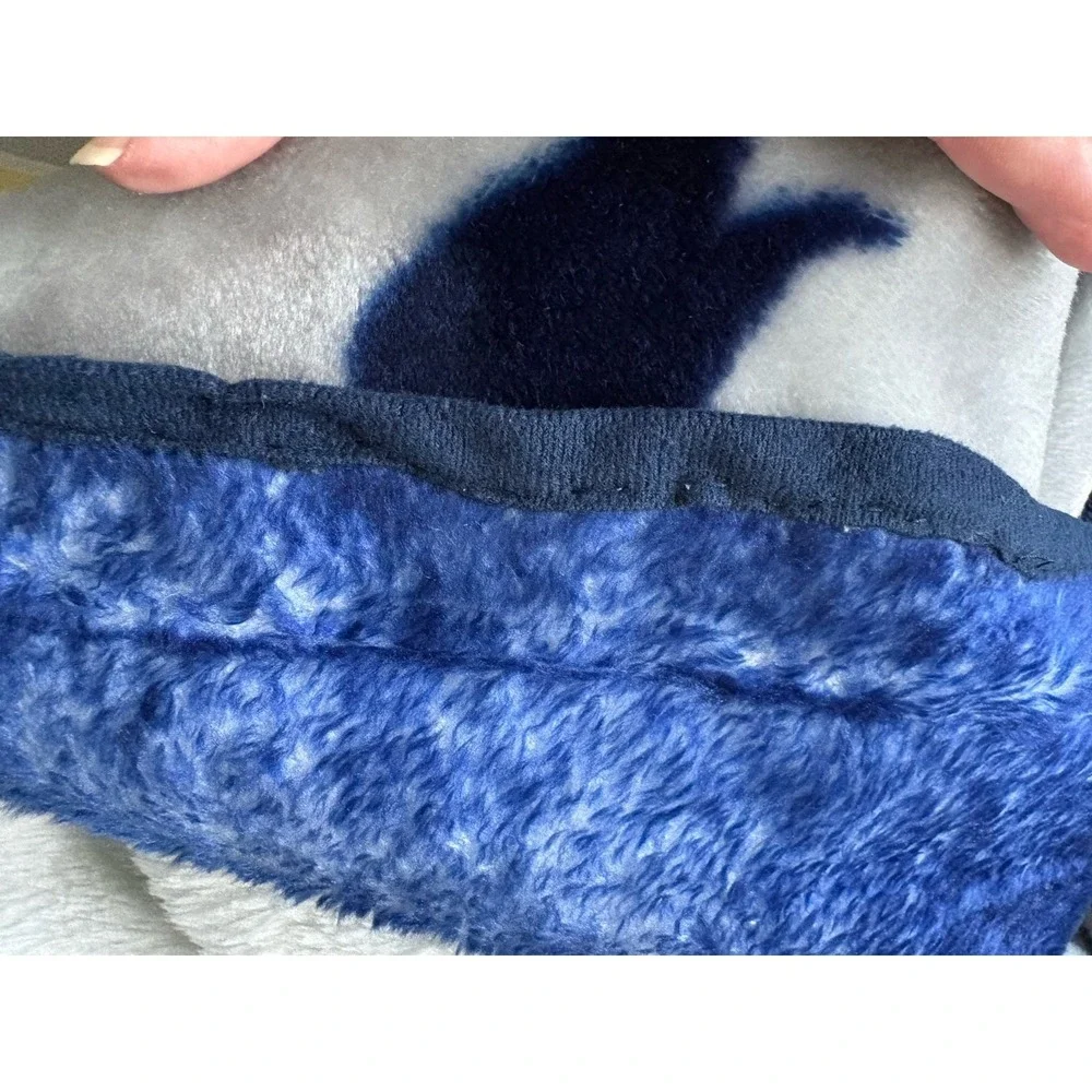 Korean Wolf Plush Blanket HEAVYWEIGHT Fleece Lodge Cabin Decor 91